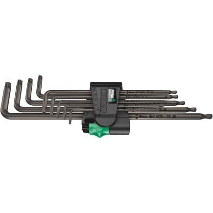 WERA 05024460001 - Clés mâles coudées TORX® longue avec fonction de retenue (9 pcs.)