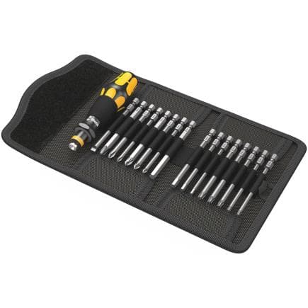 WERA 05051043001 - Jeu de tournevis à cliquet et d'embouts ESD (17 pcs.)