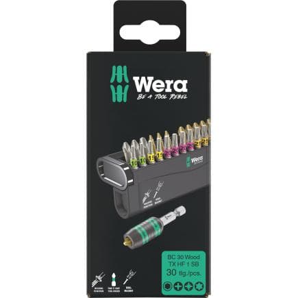 WERA 05057437001 - Jeu de embouts Torx Wood (30 pcs.) (emballage libre-service)