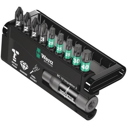 WERA 05057683001 - Jeu de embouts Impaktor (10 pcs.)