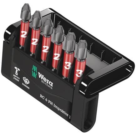 WERA 05057691001 - Jeu de embouts Impaktor Phillips (6 pcs.)