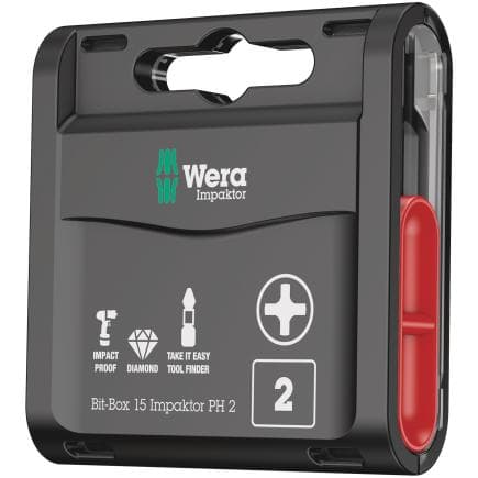 WERA 05057752001 - Jeu de embouts Impaktor Phillips (15 pcs.)