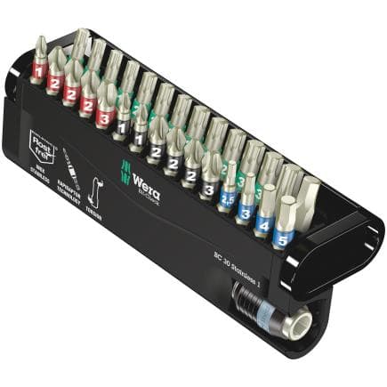 WERA 05071109001 - Jeu d'inserts en acier inoxydable (30 pcs.)