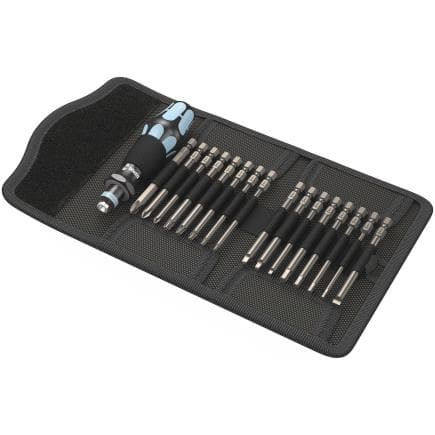 WERA 05071117001 - Jeu de tournevis et d'embouts en acier inoxydable en pouces (17 pcs.)
