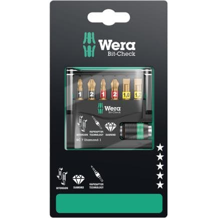 WERA 05073419001 - Jeu de embouts Diamond (7 pcs.) (emballage libre-service)