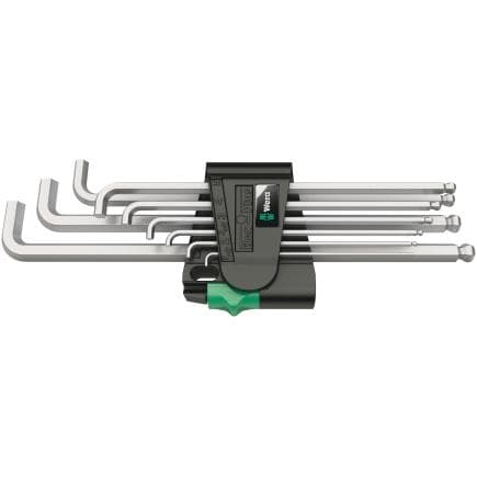 WERA 05073594001 - Jeu de clés mâles coudées métrique chromées (9 pcs.) (emballage libre-service)