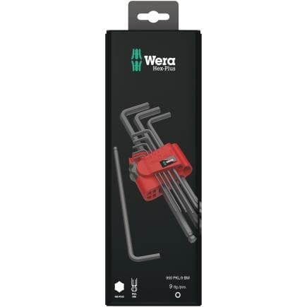 WERA 05073596001 - Jeu de clés mâles coudées métrique (9 pcs.) (emballage libre-service)