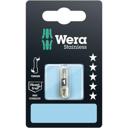 WERA 05073613001 - Embouts Pozidriv acier inoxydable (emballage libre-service)