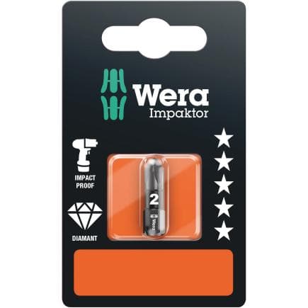 WERA 05073922001 - Embouts Pozidriv Impaktor (emballage libre-service)