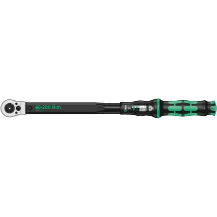 WERA 05075626001 - Clé dynamométrique réglable 1/2" pour serrage à droite et à gauche 40-200 Nm