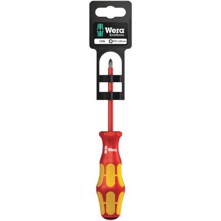WERA 05100015001 - Tournevis isolé pour vis Pozidriv (emballage libre-service)