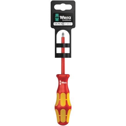 WERA 05100021001 - Tournevis isolé pour vis PlusMinus Pozidriv/à fente (emballage libre-service)