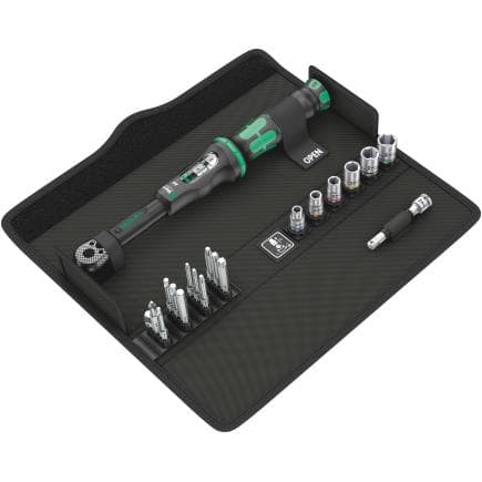 WERA 05130110001 - Jeu de clés dynamométriques 2,5-25 Nm avec embouts (20 pcs.)