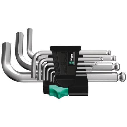 WERA 05133163001 - Jeu de clés mâles coudées Hex-Plus métrique chromées (9 pcs.)
