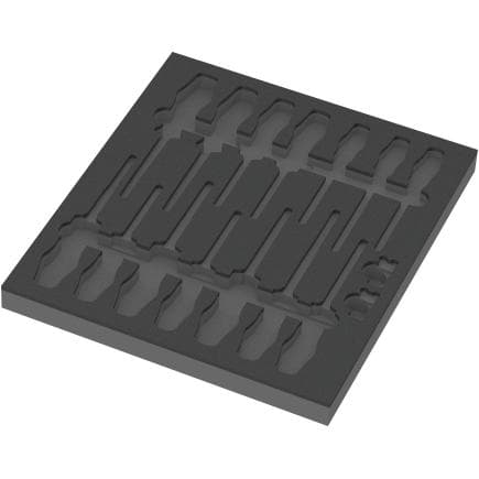 WERA 05137311001 - Insert en mousse pour jeu de "Tournevis VDE 1" (sans outils) 344 x 30 x 392 mm