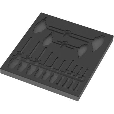 WERA 05137312001 - Insert en mousse pour jeu de "Tournevis TORX® HF 1" (sans outils) 344 x 30 x 392 mm