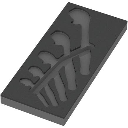 WERA 05137332001 - Insert en mousse pour jeu de "6004 Joker 1" (sans outils) 172 x 30 x 392 mm