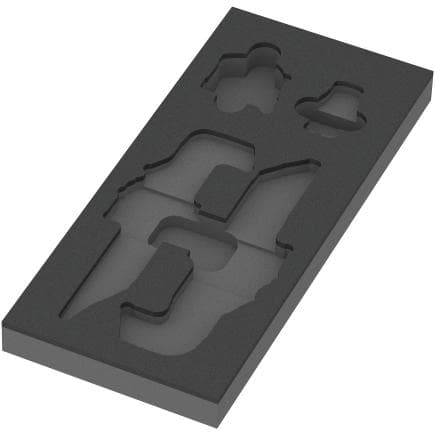 WERA 05137340001 - Insert en mousse pour jeu de "Clés coudées 1" (sans outils) 172 x 30 x 392 mm