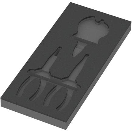 WERA 05137381001 - Insert en mousse pour jeu de "Pinces Knipex 2" (sans outils) 172 x 30 x 392 mm