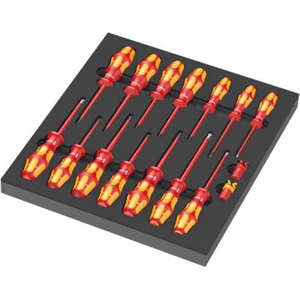 WERA 05150102001 - "Jeu de tournevis VDE 1" in insert en mousse (16 pcs.)