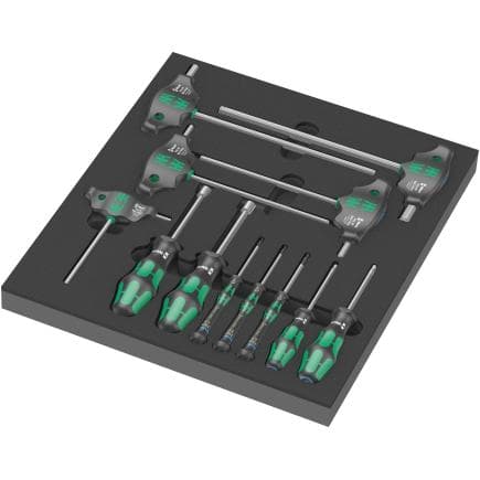 WERA 05150104001 - "Jeu de tournevis Hex 1" in insert en mousse (12 pcs.)