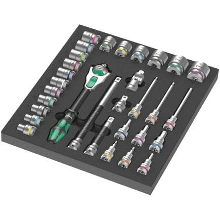 WERA 05150112001 - "Jeu de cliquet 8000 C Zyklop 1/2" 1" in insert en mousse (31 pcs.)