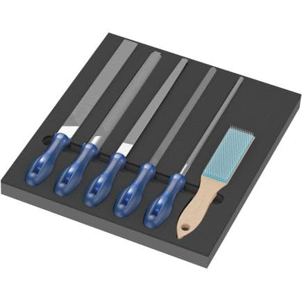 WERA 05150183001 - "Jeu de limes PFERD 1" in insert en mousse (6 pcs.)