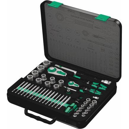 WERA 05160785001 - Jeu cliquets Zyklop Speed 1/4" et 1/2" et doilles métrique (43 pcs.)