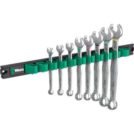 WERA 05020235001 - 9642- Jeu de clés à fourche et à anneau avec bande magnétique (5 pcs.)