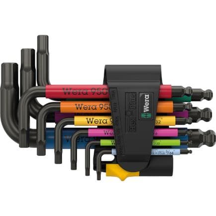 WERA 05022641001 - 950/9 Hex-Plus - Jeu de clés Allen en pouces (9 pcs.)