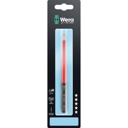 WERA 05006582001 - Kraftform Kompakt VDE 3065 iS Tournevis interchangeable en acier inoxydable pour vis Pozidriv®