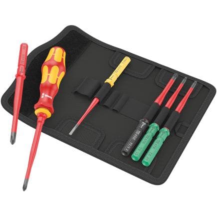 WERA 05006603001 - Jeu d’embouts et de porte-embouts Kraftform Kompakt VDE extra slim (7 pièces)
