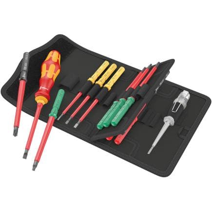 WERA 05006607001 - Kit d’embouts et de porte-embouts Kraftform Kompakt VDE Universal 1 (16 pièces)