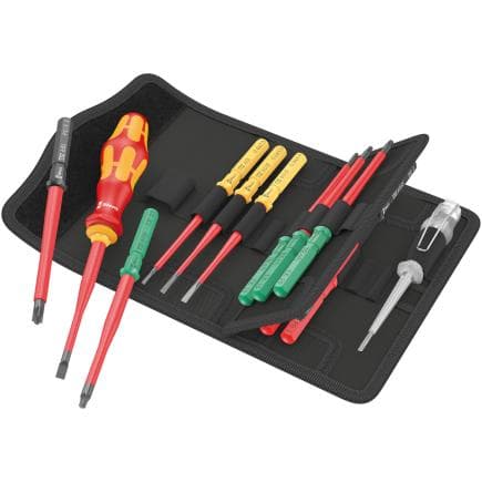WERA 05006608001 - Kit d’embouts et de porte-embouts Kraftform Kompakt VDE extra slim (16 pièces)