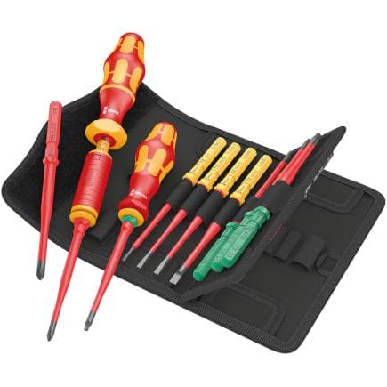 WERA 05006609001 - Jeu d’embouts et de porte-embouts Kraftform Kompakt VDE Torque 1,2-3,0 Nm extra mince (16 pièces)