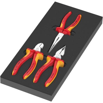 WERA 05150184001 - 9784 - Pince à mousse thermoformée KNIPEX VDE Set (3 pièces)