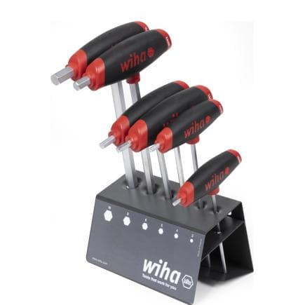 WIHA 45621 - Jeu de clés coudées hexagonales avec poignée en T ComfortGrip avec entraînement latéral (6 pcs.)