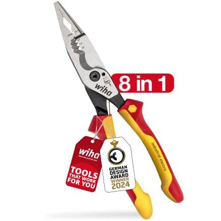 WIHA 45705 - Pince 8 en 1 isolé multifonction électricien