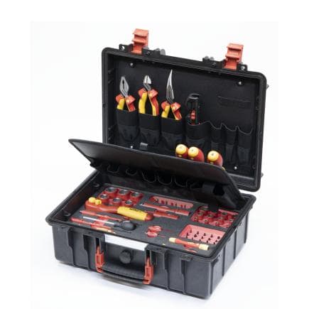 WIHA 45833 - Jeu d'outils eMobility dans une mallette à outils (62 pcs.)