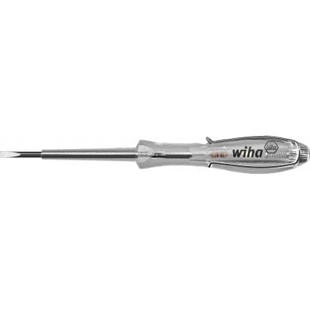 WIHA 34745 - Détecteur de tension SoftFinish® unipolaire, 110 - 250 vols, transparent, avec agrafe