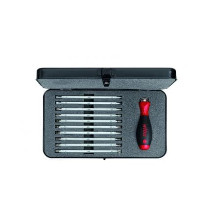 WIHA 00623 - Jeu de tournevis avec 12 lames de rechange SYSTEM 6 assorties en coffret