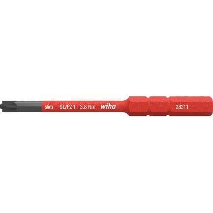WIHA 34589 - Embout slimBit électrique 1000V Positif-négatif / Pozidriv