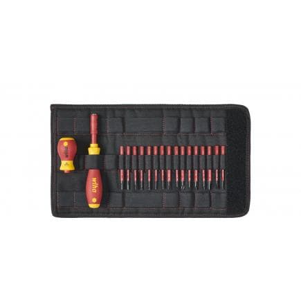 WIHA 41231 - Jeu de tournevis et 19 embouts slimVario® assortis 1000V avec trousse pliable