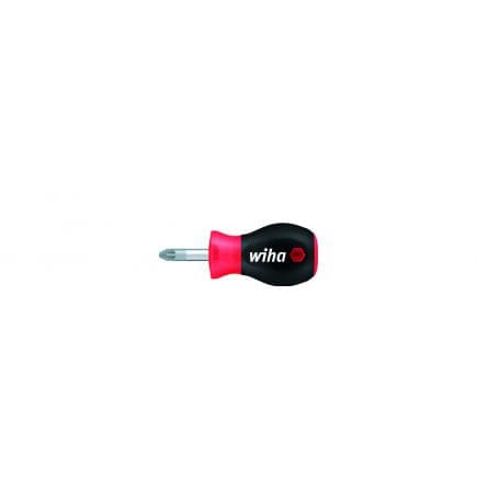 WIHA 26971 - Tournevis SoftFinish® Pozidriv avec lame ronde courte Stubby