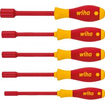 WIHA 29466 - Jeu de tournevis électriques SoftFinish® 1000V douille hexagonale (6 pcs.)