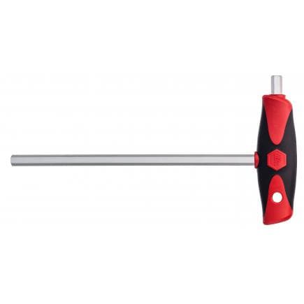 WIHA 26164 - Clé Allen à manche en T ComfortGrip hexagonale avec lame latérale chrome mat