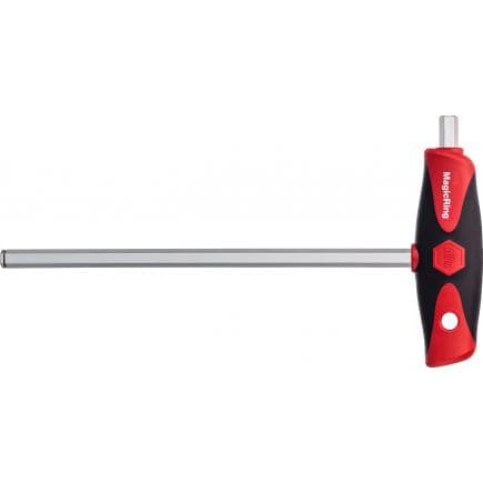 WIHA 26135 - Clé Allen à manche en T ComfortGrip hexagonale MagicRing avec lame latérale chrome mat