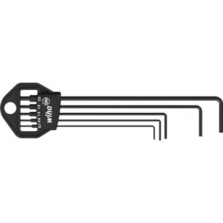 WIHA 06382 - Jeu de clés Allen dans un support classique hexagonale oxyde noire (6 pcs.)
