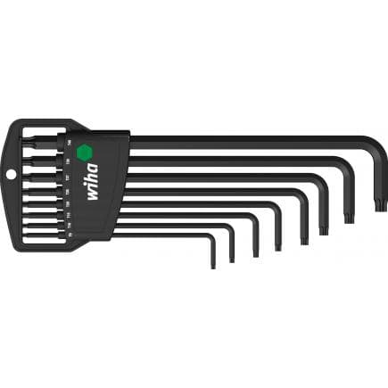 WIHA 34740 - Jeu de clés Allen courtes dans support Classic TORX® MagicSpring® oxyde noire (9 pcs.)