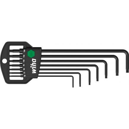 WIHA 10381 - Jeu de clés Allen dans support Classic TORX® MagicSpring® oxyde noire (8 pcs.)